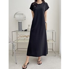 R197 심플롱원피스 링클프리 데일리 오버핏 롱원피스
