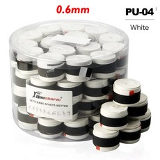 60 화이트 블랙 다채로운 코팅 테니스 오버 그립 배드민턴 라켓 테이프 낚시대 스웨트 밴드 6mm 7mm, 0 6mm 04 White