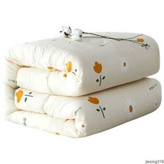 목화 솜 이불 두꺼운 솜이불 겨울 호텔 고급 순면 더블, 01