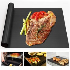 UBeesize 야외 그릴용 블랙 그릴 매트 7팩 튼튼한 BBQ 및 오븐 라이너 재사용 가능 간편한 세척 가스 숯 전기 그릴 스모커 오븐에 사용 가능 - 49.9 x, 1, 90"L x 13"W, Black