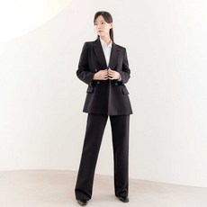 더웨이나인 여성 정장 세트 면접 빅사이즈 검정 오버핏 블랙 델리아set
