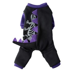 《小日子家居館》新款 秋冬季保暖狗狗衣服 毛絨衣聖誕服裝, SDZ176夜光霸王龍,S, 1個