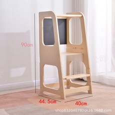 웰리노아 베싸러닝타워 공구놀이 화이트 역할놀이, 주문제작사이즈, 1개, 나무색 그림판 포함