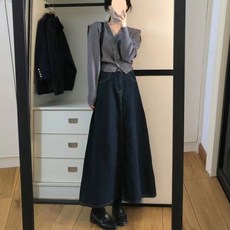 여성 스커트 세트 숏 가디건 하이웨스트 스커트 투피스 하객룩 라운드 니트 자켓 롱 A라인 플레어스커트 세트 4호 PL260201