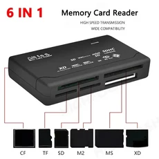 노트북 PC용 USB 3.0 카드 리더기 멀티 8 in 1 스마트 SD 마이크로 TF CF MS 컴팩트 플래시 어댑터 Card R, 01 6 IN 1 card reader