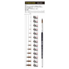 普思AP 純貂毛水彩筆系列-圓AR25(8-20)｜頂級水彩筆，筆觸柔順，專業繪畫首選, 1個, 8 (AR2508), 8 (AR2508)