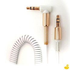 GOS 3극 AUX 스프링케이블 차량용옥스케이블, 퍼플