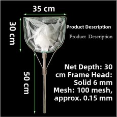 솔리드 링 네트 낚시 장비 야외 청소 대형 물고기 새우 해산물 캠핑 여행, 7. 손잡이 50 - 프레임 헤드 35 - 메쉬 100