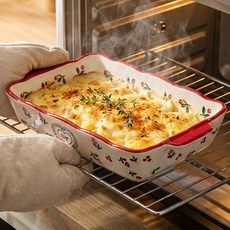 루비코코 오븐용 그라탕 수입 그릇 라자냐 오븐 그릇 트레이 치즈 플레이트 빈티지 접시, Square S, 1개