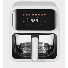 쿠쿠 글라스도어 투명 유리 바스켓 에어프라이어 4L, 4L화이트/CAF-L0410EW, 화이트