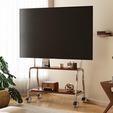 이동식 스테인리스 TV 스탠드 바퀴형 거치대, 스테인리스강