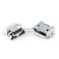 庫存不用等-全銅 麥克牛角有卷邊 Micro 5P插座 5針 四腳插板母座介面 編帶 （10個) Ｗ２ [69636現, 1個