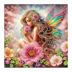스타일하우스 DIY페인팅 보석십자수 특수큐빅 비즈 25x25, 1개, A14 꽃천사