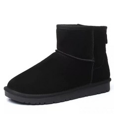 양털 부츠 남성용 가죽 울 스노우 앵클 슈즈 겨울 발편한 남자 방한 클래식 신발