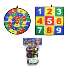 成功 可摺疊魔鬼氈安全標靶組 分數靶 九宮格 兒童安全玩具 親子互動, 1個, 安全球補充包 4121