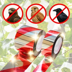 조류 퇴치 빛 반사 방조 테이프 새 퇴치용 스티커 필름 2개, 레드, 1세트