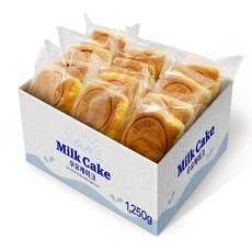 부드러운 밀크 우유케이크 대용량 카스테라 빵, 1박스, 1250g