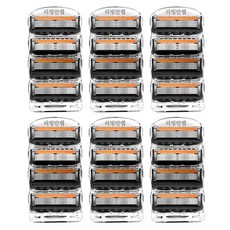 리빙만렙 신형 프로글라이드 5중날 질레트 호한용 면도날 리필 6팩 세트, 6세트, 4개입