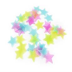 뚱이네 잡화점 야광별 3cm 100개 별모양스티커, 노랑