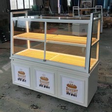 베이커리 빵 진열대 케이크 진열장 카페 선반 수납형, 기본구성, 올화이트 1.2x0.55x1.4 2칸