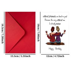 嗨購 閨蜜死黨摯友珍貴生日禮物卡片 創意溫馨友誼祝福賀卡, 1個
