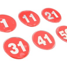 NIE 번호판 1-50 레드 에폭시 1P 62mm 원형, 29, 상세표기