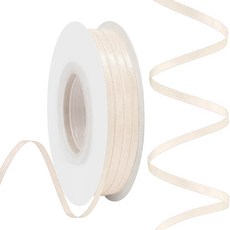 리에본 포장 리본끈 선물포장 얇은 리본, 1개, 43m, 아이보리