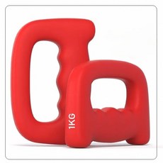 인체공학 손모양 덤벨 아령 운동 조깅, 빨간색 0.5kg