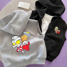 兒童奧特曼卡通連帽拉鍊背心坎肩
