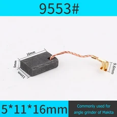 모터 카본 브러시 세트 교체 부품 앵글 연마기 커팅 폴리싱 머신 전동 공구 10 개, 11 Size 9553