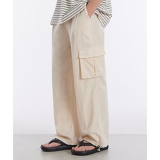 GLW 와이드 썸머 카고 조거 팬츠 아이보리 181596