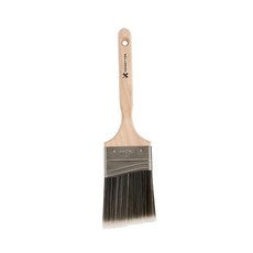 Restaurantware 1.5 Inch Angled Brush 6 CountWood Handle Synthetic Bristles Stainless Steel Ferru