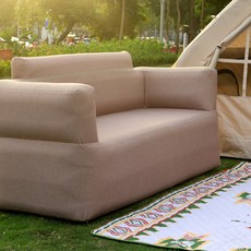 자동펌프 에어소파 감성 캠핑 매트리스 차박 휴대용 쇼파, 확장형 블랙 더블 2-3인용