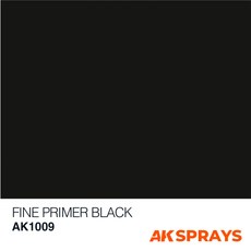 AK Sprays AK1009 Fine Primer Black 噴漆, 1個