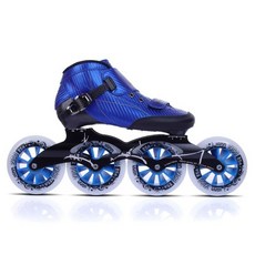 성인 레이싱 인라인 스케이트 스피드 롤러 신발, 1개, 블루