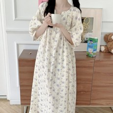 베니유니 라 벨 라벤더 원피스 홈드레스 잠옷 루즈핏 빅사이즈 홈웨어 임산부 수유맘 수유복 마실 등원룩