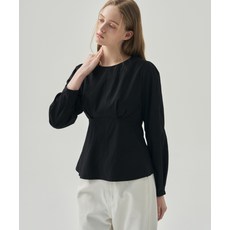 드로우핏 우먼 DRAWFIT WOMEN 레아 퍼프 롱 슬리브 블라우스 [BLACK] DFWMSH5302BK 155347
