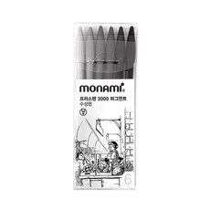 모나미 프러스펜 피그먼트 사인펜 세트, 6종, 1개