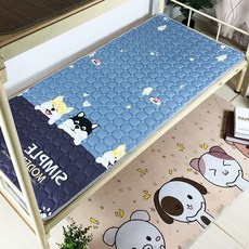 거실토퍼 기숙사 매트 바닥 매트리스, 1cm, 복돼지면직물이중면
