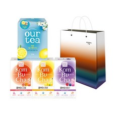 [아워티] 콤부차 10P 3종+레몬얼그레이8P+쇼핑백