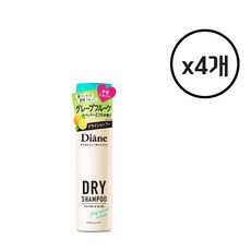 다이앤 퍼펙트 뷰티 (휴대용) 드라이샴푸(물 없이 사용하는 샴푸) 그레이프프루트 & 페퍼민트 향, 4개, 40g