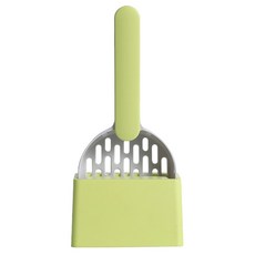 有喵病 雙色拼接貓砂鏟套組, 1個, 有喵病 雙色拼接貓砂鏟套組-灰綠