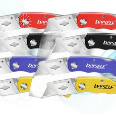 DIYSELF 컷팅날 유틸리티 나이프 4개 세트 박스 커터 경량용 2개 CL