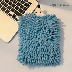 극세사 핸드타월 화장실용타월 극세사타올 화장실타올 타올, 250x150x130mm, 1개, 블루 (고슴도치)