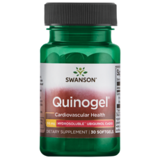Swanson 斯旺森 Quinojel 水溶性泛醇輔酶Q10 50毫克軟膠囊, 1個, 30錠
