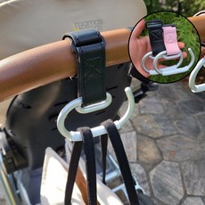 유모차걸이대형 유모차손잡이고리 핸들고리 가방 봉지 신발 킥보드, 1개, 유모차 가방고리 - 핑크