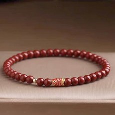 4mm 고함량 경면주사 물고기 팔찌