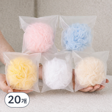 조이초이스 여행용 일회용 샤워타월 샤워볼 개별포장, 혼합, 1개, 20개입