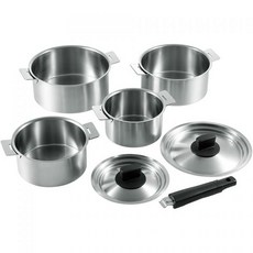 요코야마 SE-28 손잡이 분리형 냄비 세트 인덕션 & 가스용 일본산 4인치 5.5인치 6.5인치 7.9인치 7.9인치(14 16 18 20cm) 세트