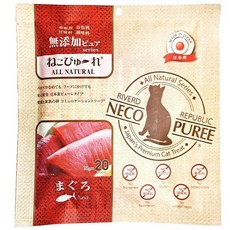 NECO PUREE 喵寵愛 貓用 鮪魚口味肉泥 (20份/包) 日本國產, 1個